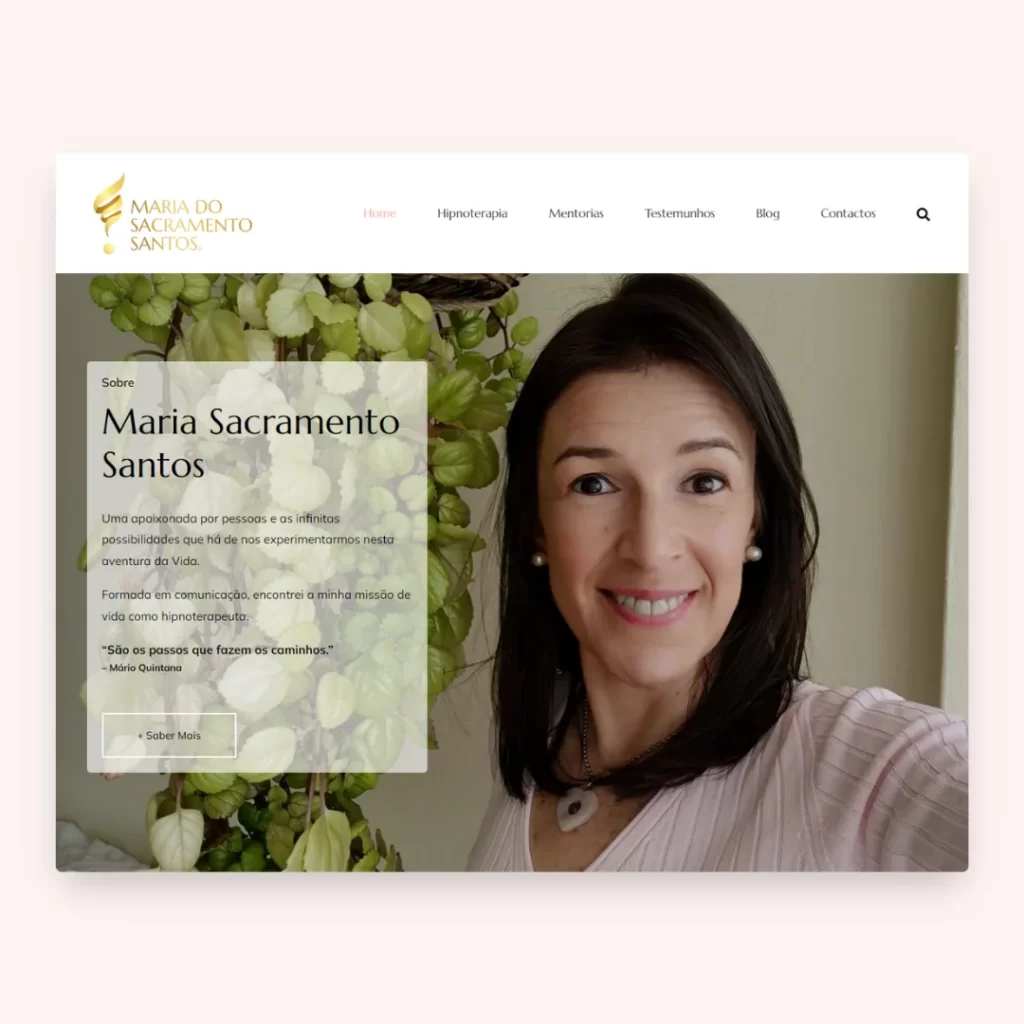 Sobre a Maria - site Maria Sacramento Santos