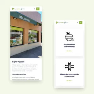 Ecrãs de telemóvel - site Super Ajudas
