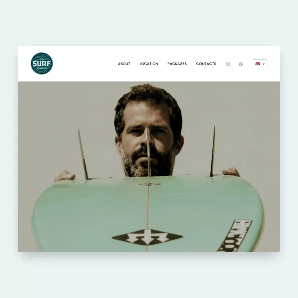 Capa - site The Surf Academy