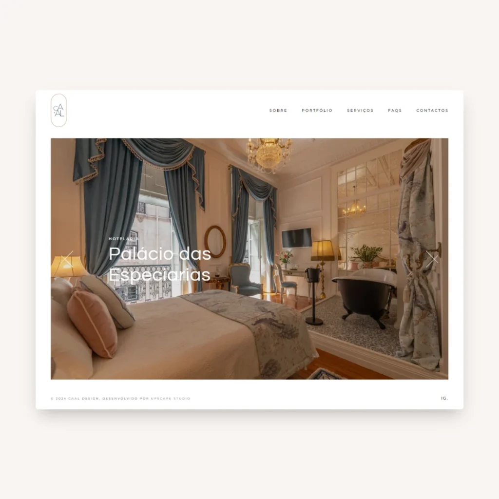 Site CAAL Design - Capa do site