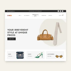 Site da Meggie Moo - capa do site